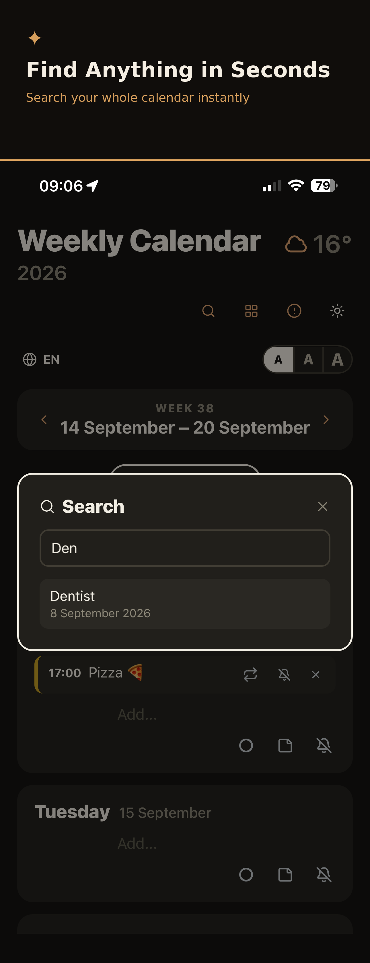 Search in WeekSpark